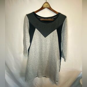 Scotch & Soda Gray Geometric Sweatshirt Dress size medium